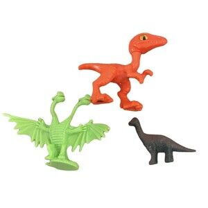 3 x Small Plastic Dinosaur Toys Lot of 3 assorted